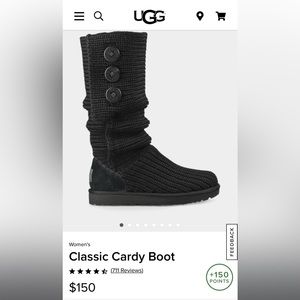 Black Sheepskin Ugg Boots size 8